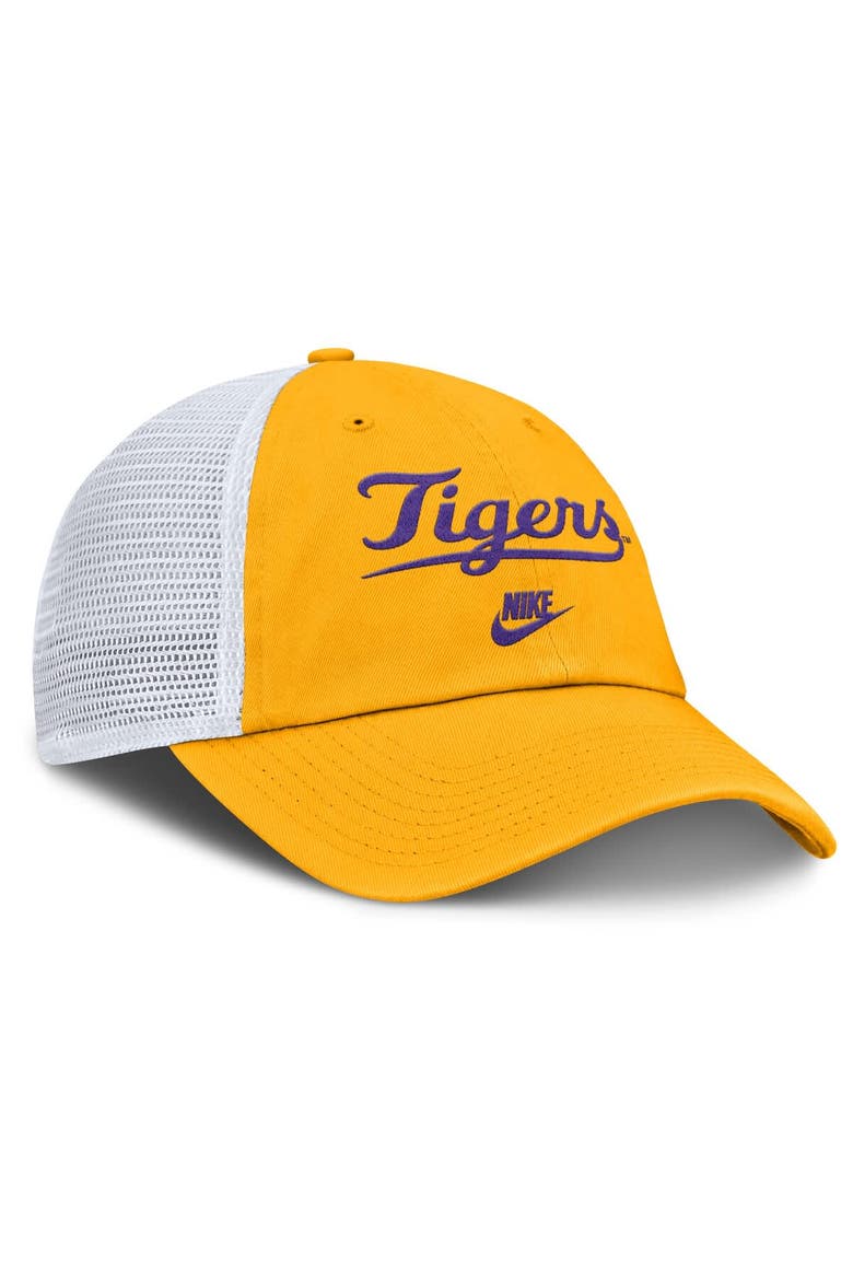 Men's Nike Gold LSU Tigers Club Legacy Adjustable Trucker Hat, Alternate, color, Gold