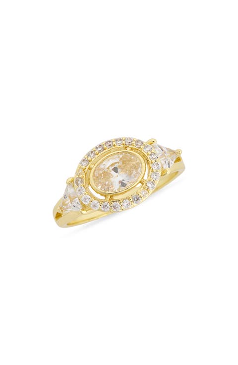 Oval CZ Ring