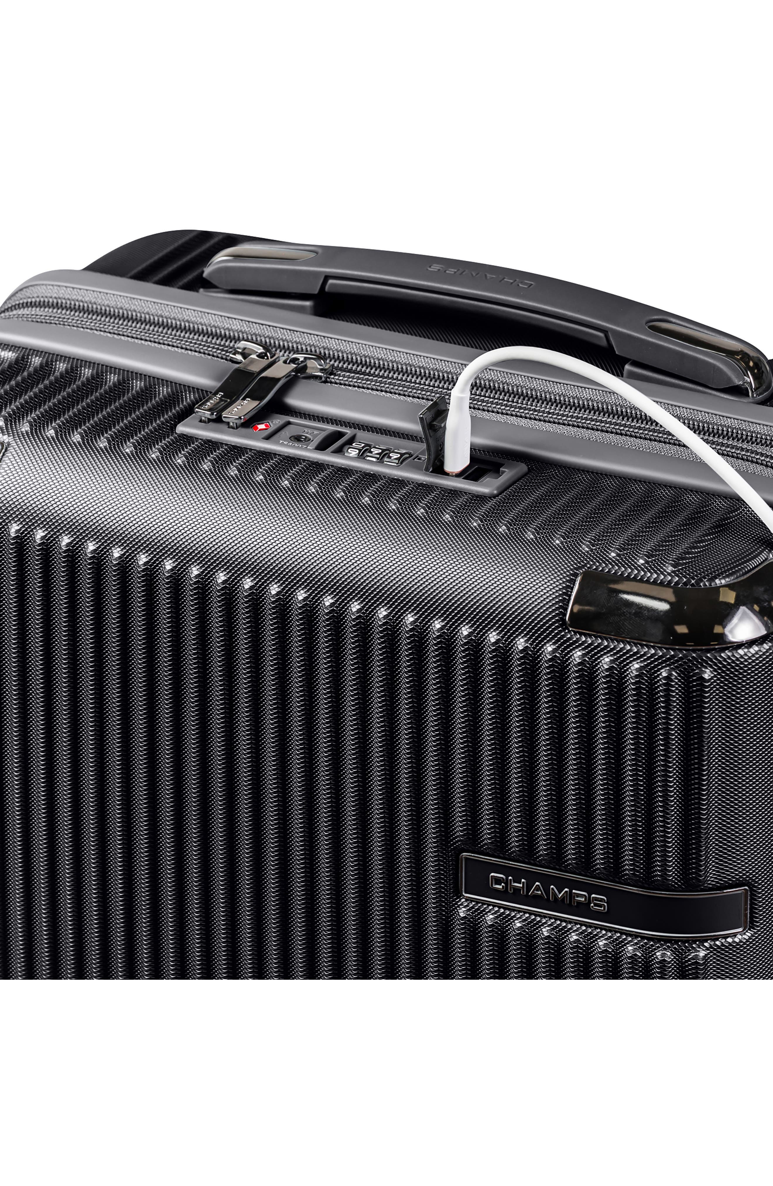 CHAMPS Legacy 3-Piece Hardside Luggage Set, Alternate, color, Black