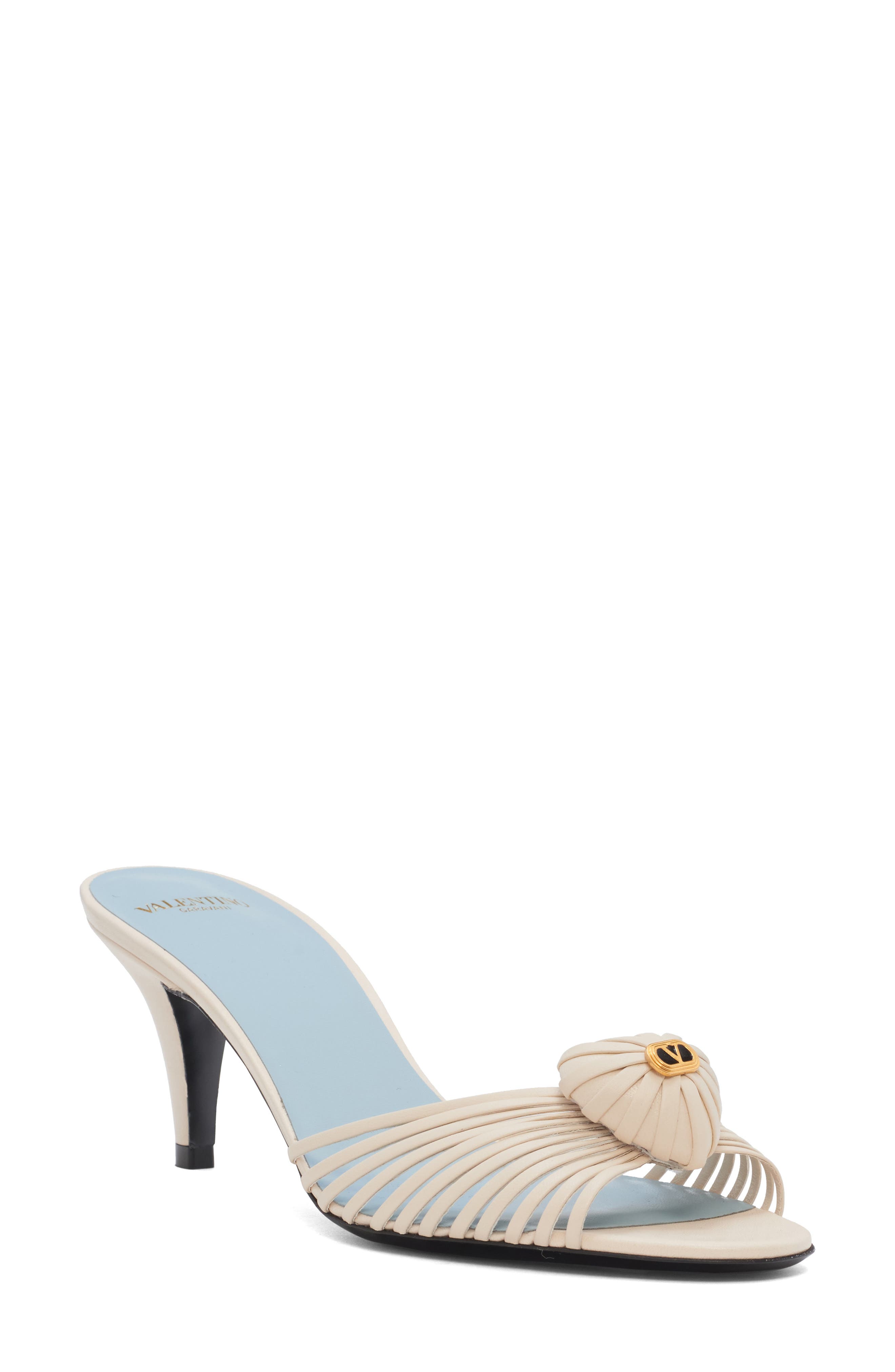 Valentino Garavani Royal Slide Sandal, Main, color, Butter White