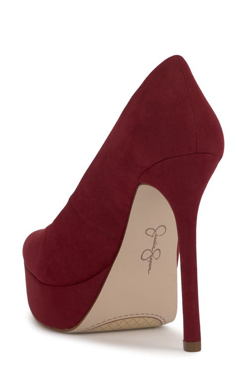 Jessica Simpson Sinelia Pointed Toe Platform Pump In Red