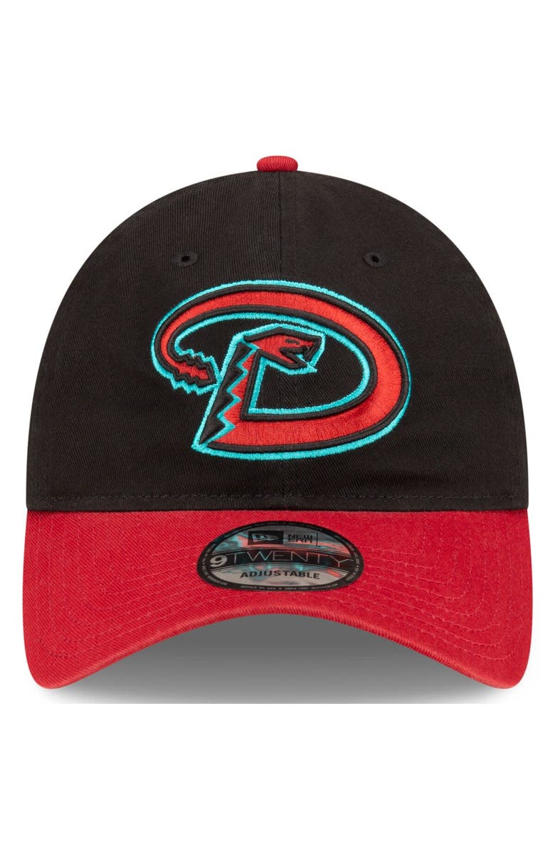 New Era Men's New Era Black/Red Arizona Diamondbacks Road Replica Core Classic 9TWENTY Adjustable Hat, Alternate, color, Black