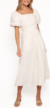 Petal & Pup Clo Puff Sleeve Midi Dress