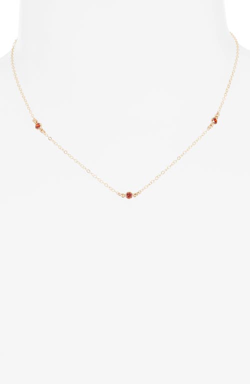 Set & Stones Birthstone Station Necklace In Gold