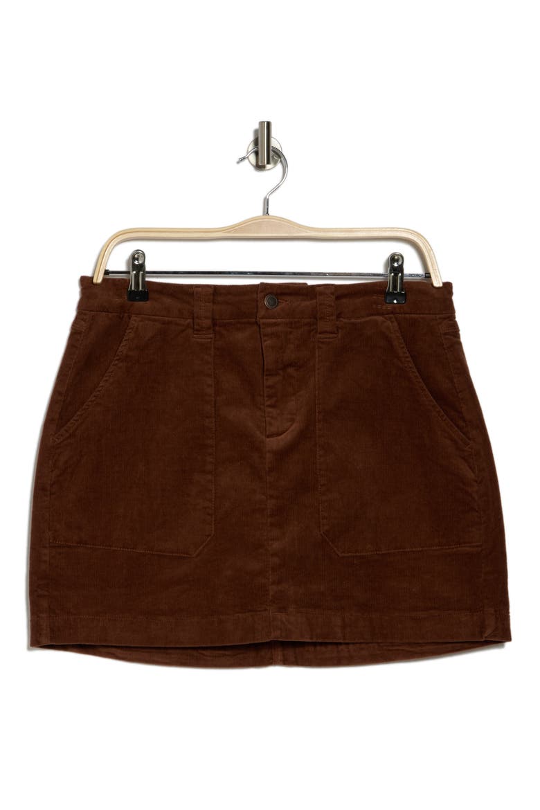 Corduroy Gold Coast Miniskirt, Alternate, color, CLOVE