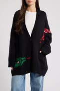 Dressed in Lala Look What You Made Me Do Oversize Snake Cardigan