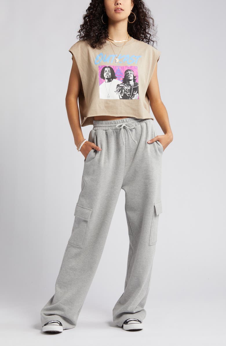 BP. Wide Leg Cargo Sweatpants, Main, color, 