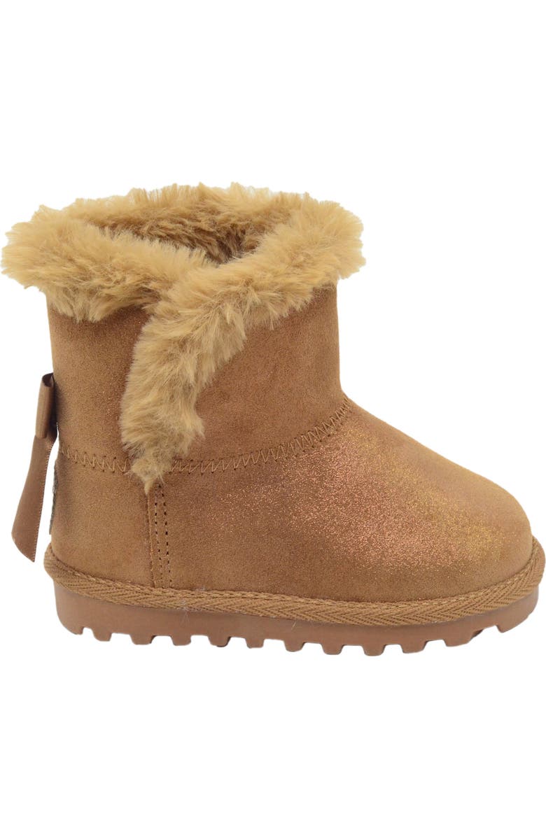 BEARPAW Kids' Suede Faux Fur Lined Boot, Alternate, color,