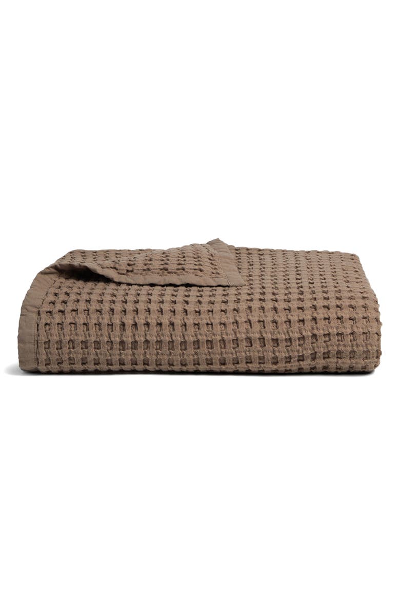 Parachute Waffle Cotton Throw Blanket, Main, color, Mink