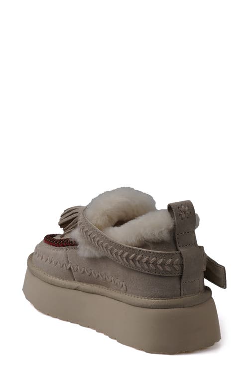 Zigi Faux Fur Tassel Bootie In Off White Suede
