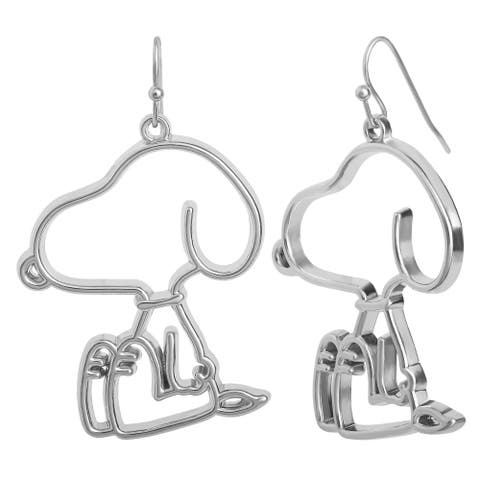 Snoopy Outline Dangle Earrings for Women Official License