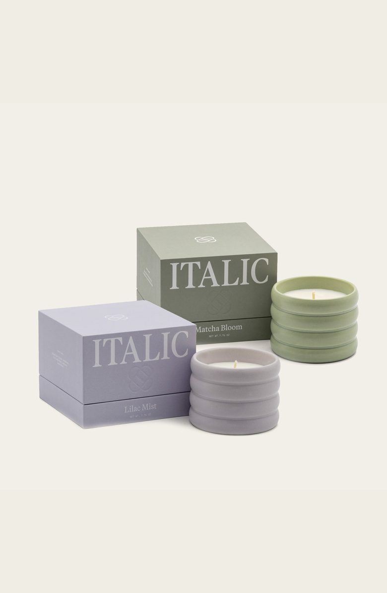 Italic Ceramic Candle, Main, color,