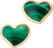 Jan Leslie Heart Stud Earring Set In Sterling With 18K Gold Overlay