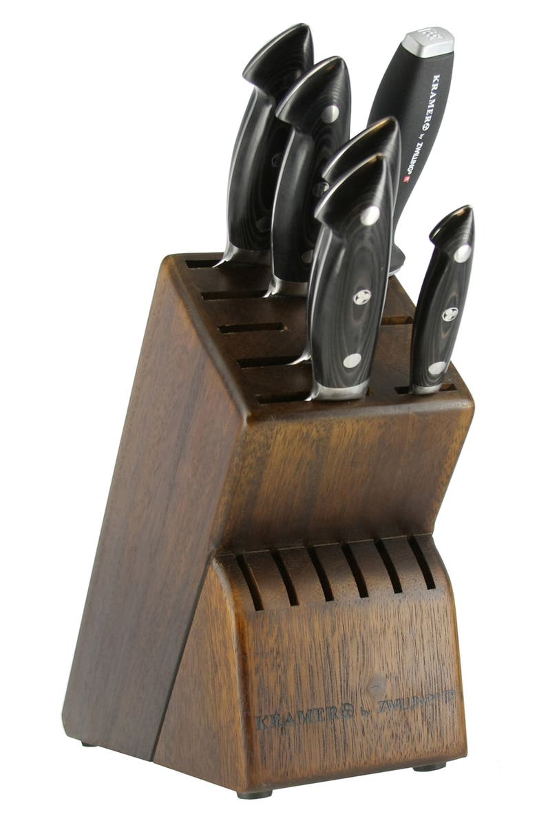 ZWILLING Kramer Euroline 7-Piece Knife Block Set, Main, color, Black