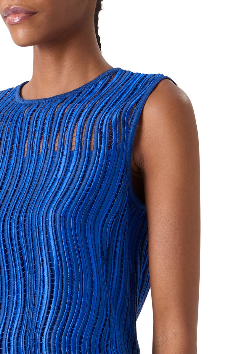 Akris Techno Lace Top, Alternate, color, Lapis Blue