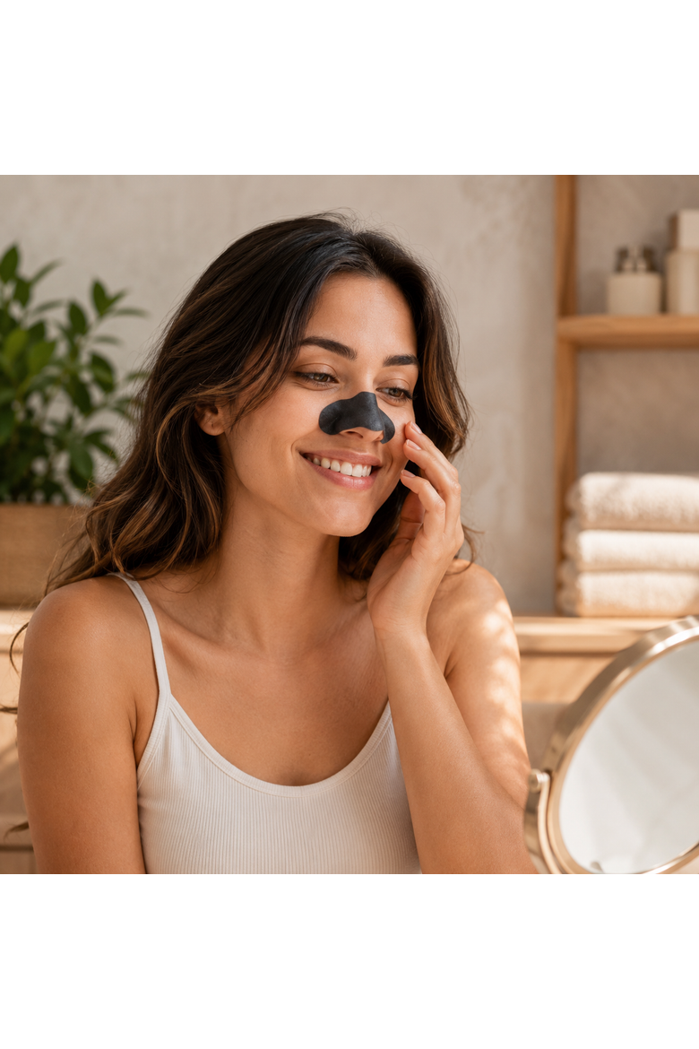 Deep Cleansing Charcoal Nose Pore Strip 6-Pack & Hydrocolloid Pimple Patch, 120-Count, Alternate, color, Black and White
