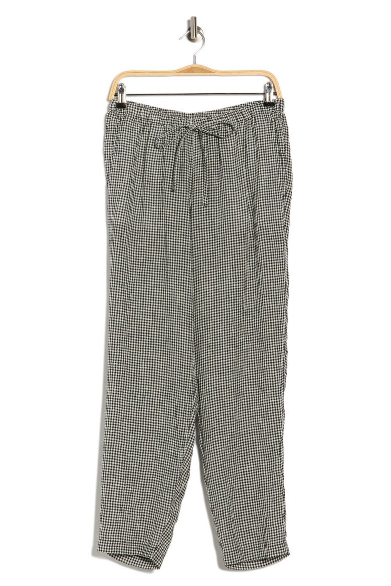 Tapered Ankle Pants, Alternate, color, BLACK/WHITE
