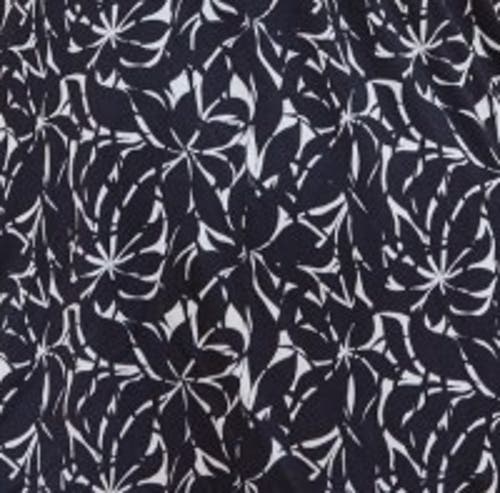 Live Unlimited Print Nehru Collar Top In Blue