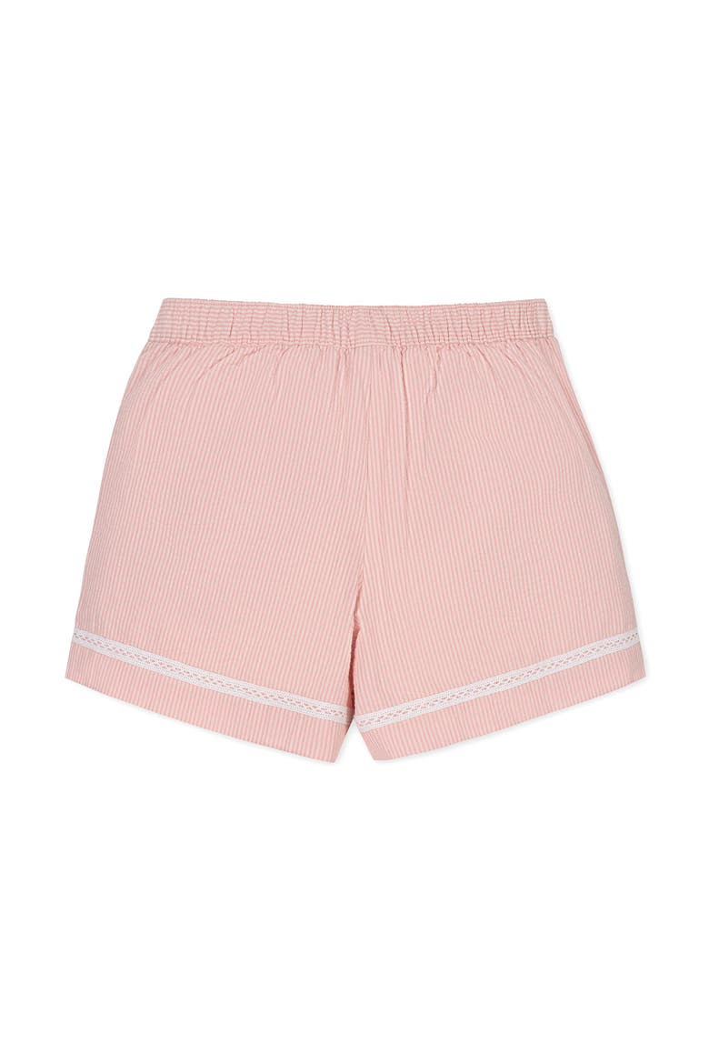 Kids' Organic Seersucker Pull-On Short, Alternate, color, Tonal Rose Seersucker