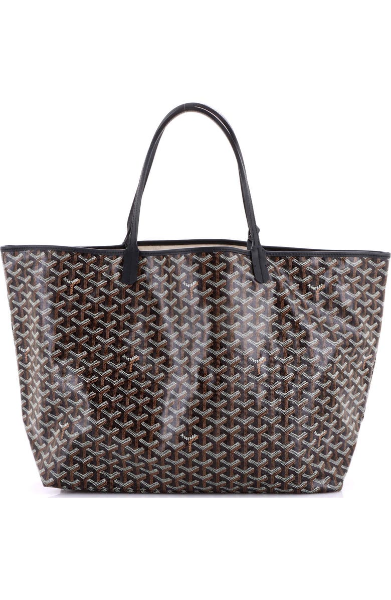 Pre-Owned Goyard Saint Louis Tote Coated Canvas GM, Alternate, color, Black