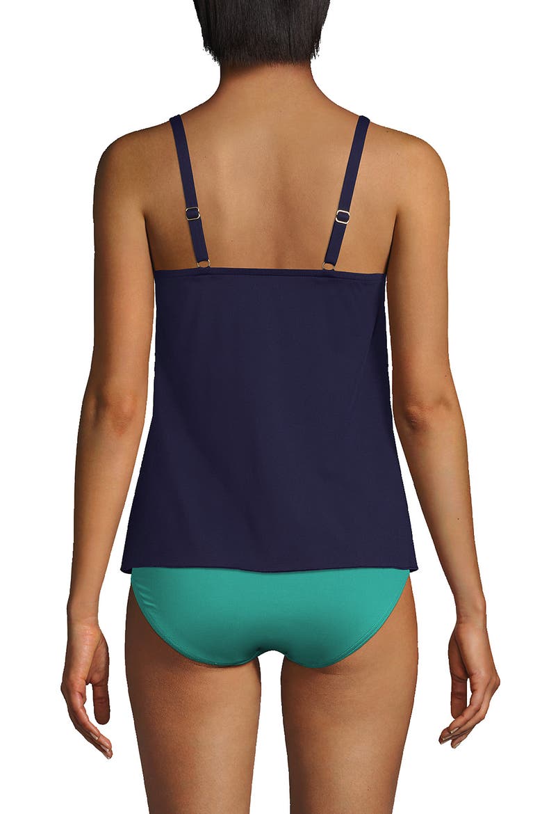 Tulip Hem Tankini Top, Alternate, color, Deep Sea Navy