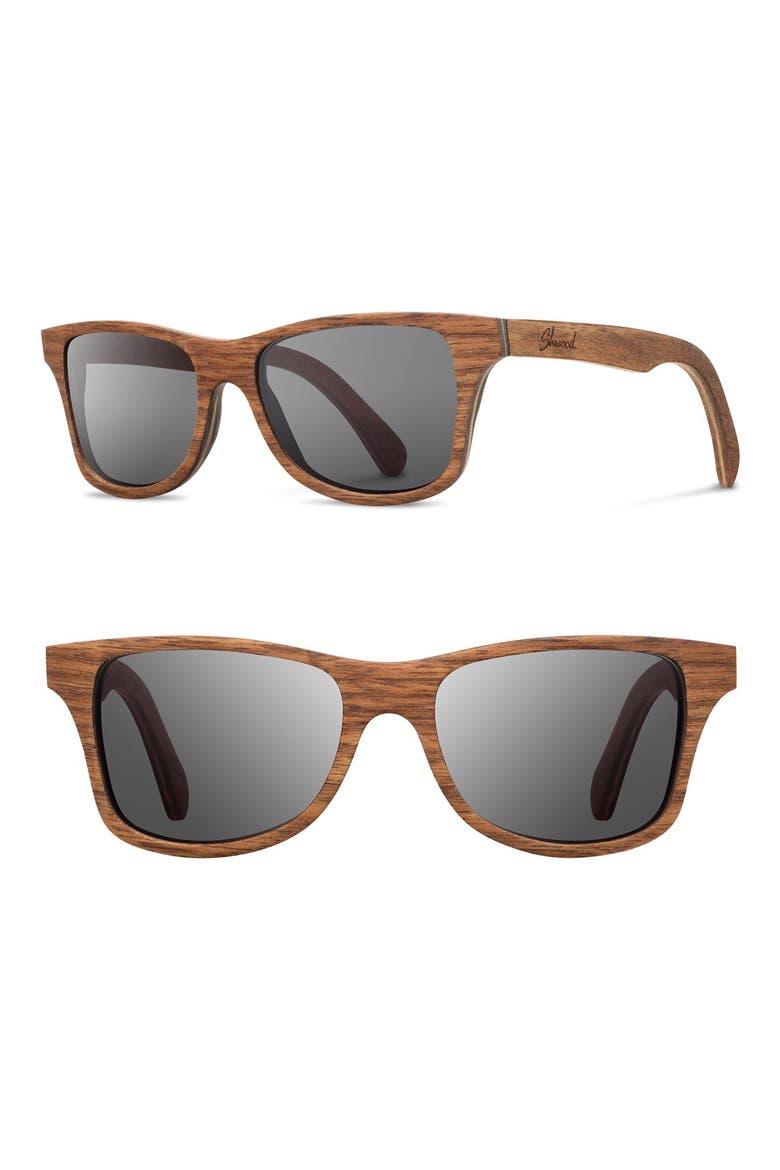 'Canby' 54mm Wood Sunglasses, Main, color, WALNUT/ GREY
