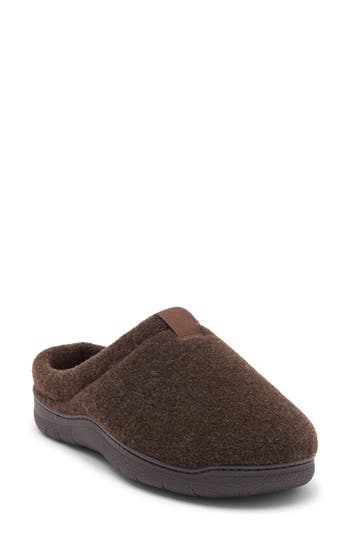 Abound Samson Faux Shearling Lined Clog Slipper In Dark Brown Heather
