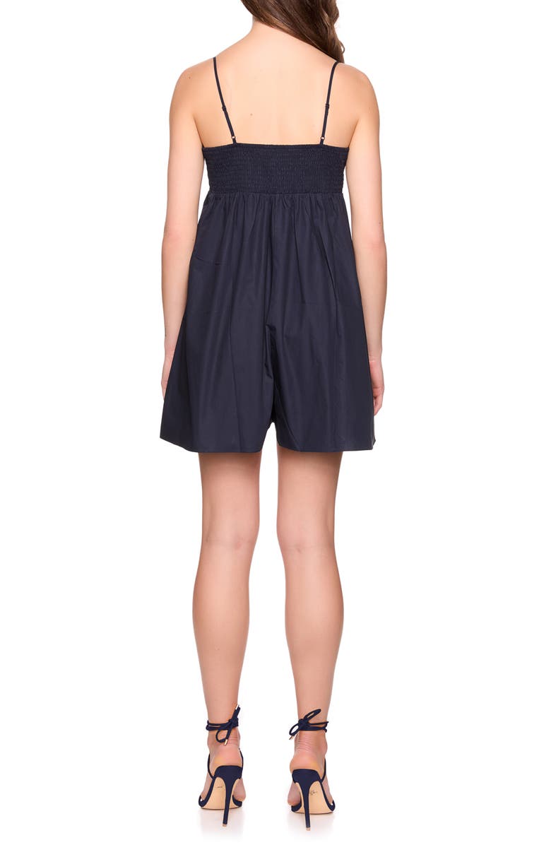 Susana Monaco Sleeveless Cotton Poplin Romper, Alternate, color, Onyx