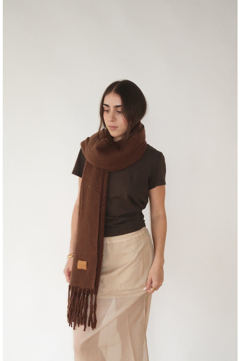 Sweater Scarf, Alternate, color, Black