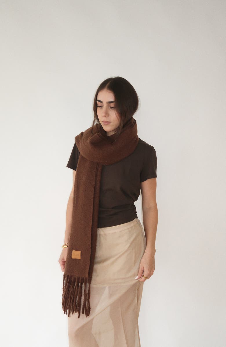 Joiana Jewelry Sweater Scarf, Alternate, color, Black