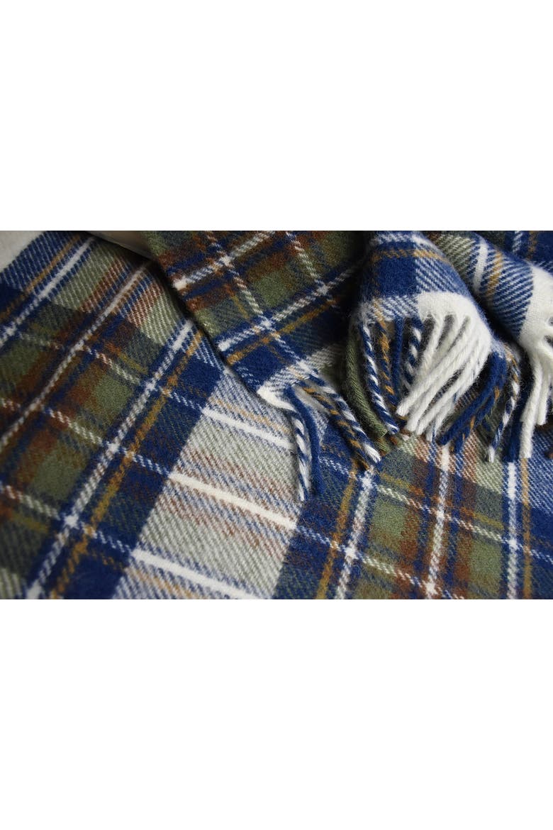 Highland Tweeds Fluffy Throw, Alternate, color, Muted Blue Dress Stewart