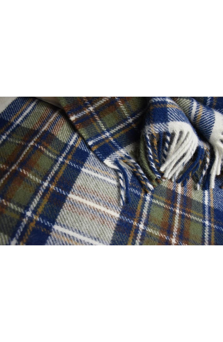 Prince of Scots Highland Tweeds Fluffy Throw, Alternate, color, Muted Blue Dress Stewart
