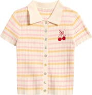 Freshman Kids' Embroidered Short Sleeve Polo Sweater