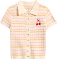 Freshman Kids' Embroidered Short Sleeve Polo Sweater