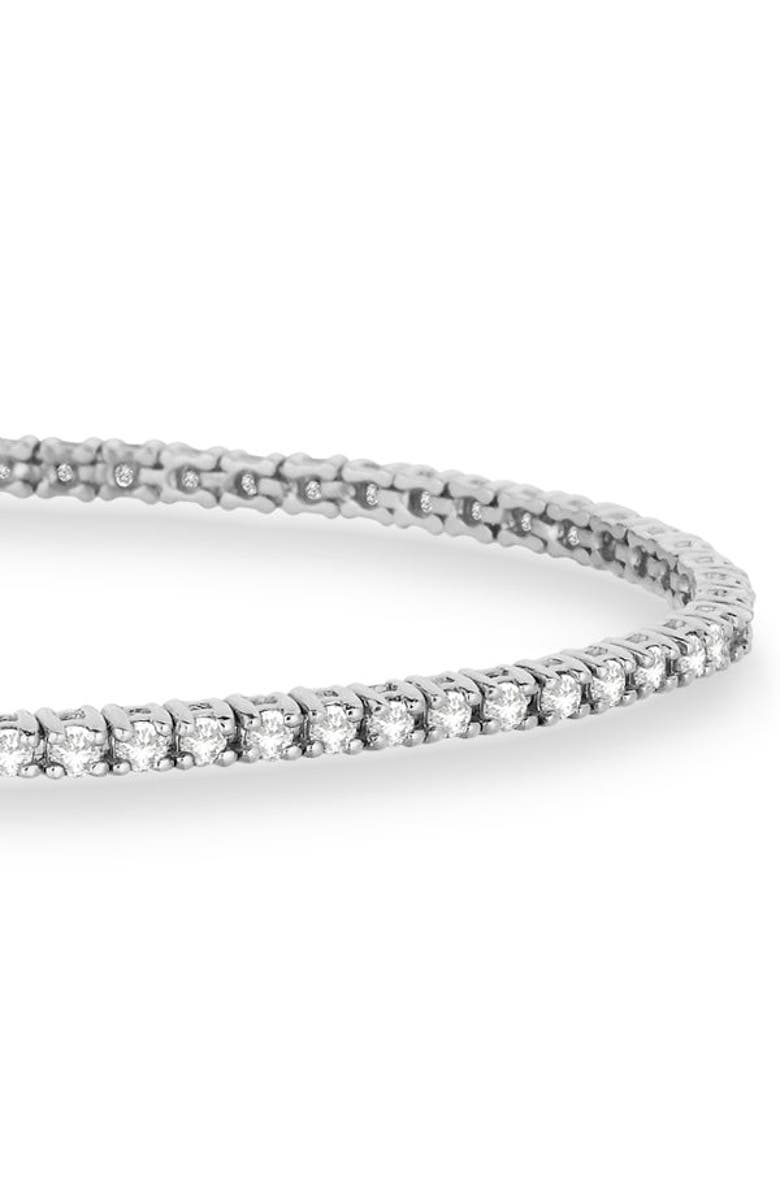 ALLUREZ Eternity Lab Diamond Tennis Bracelet 14k, Alternate, color, White Gold