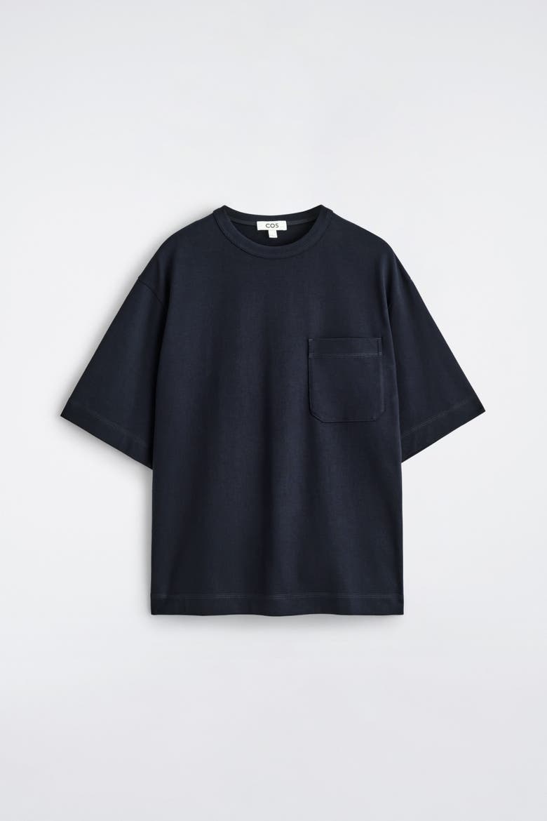 Oversized Pocket-detail T-shirt, Alternate, color, NAVY