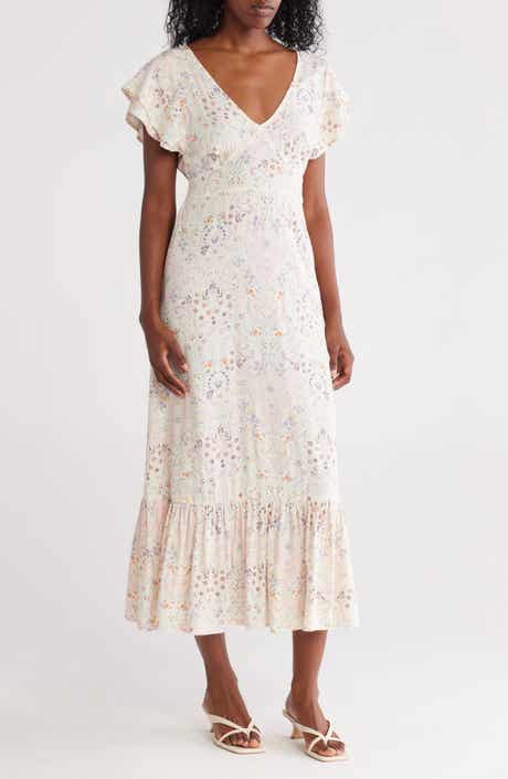 Lovestitch Flutter Sleeve Maxi Dress