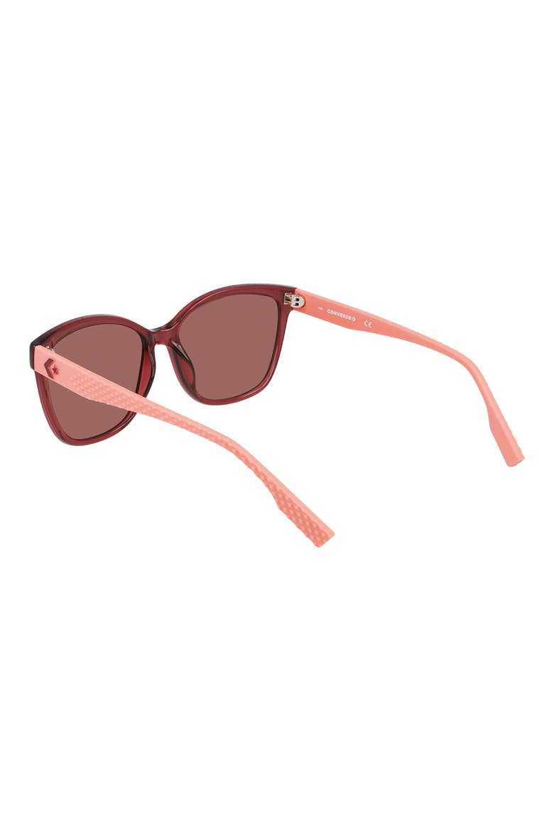 Force 56mm Sunglasses, Alternate, color, CRYSTAL DEEP BORDEAUX