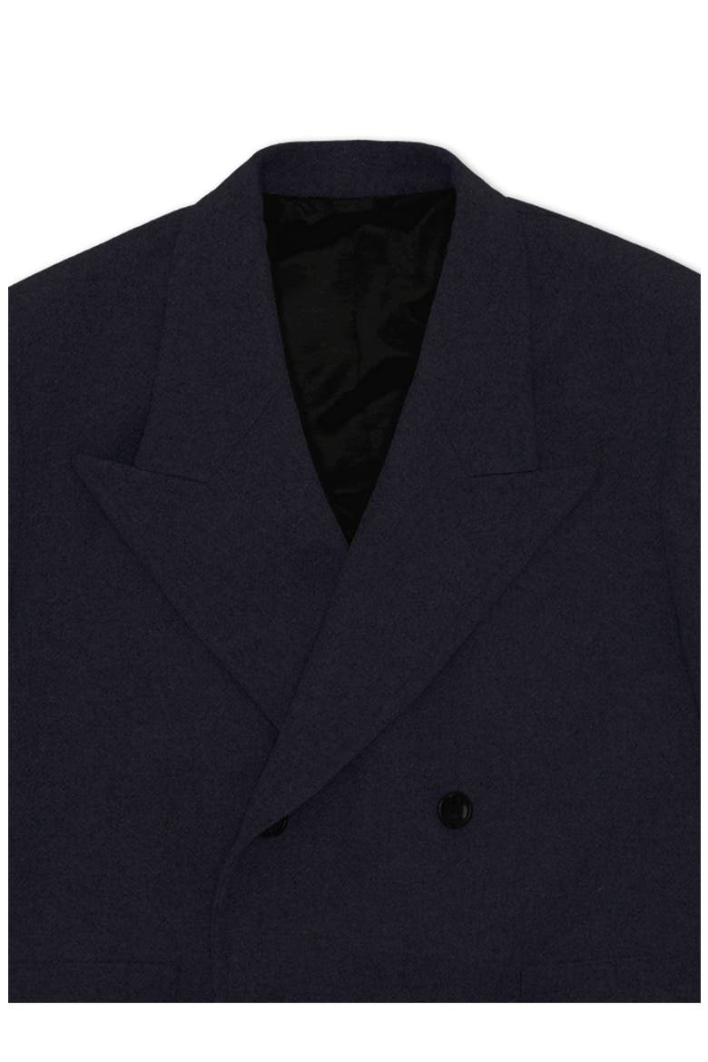 Double Breasted Wool Coat, Alternate, color, Blue