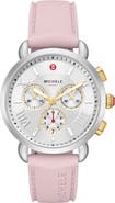 MICHELE Sporty Sport Sail Chronograph Watch Head With Silicone Strap, 38mm