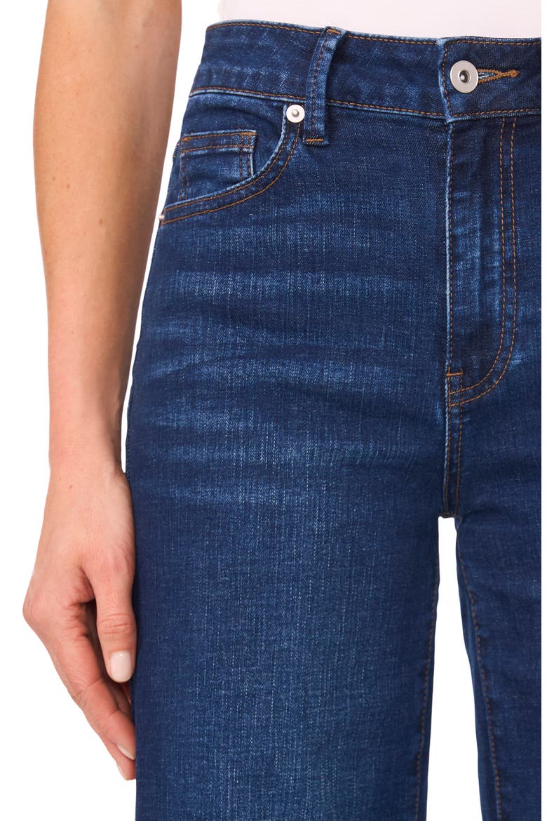 Raw Hem High Waist Wide Leg Jeans, Alternate, color, RIVIERA WASH