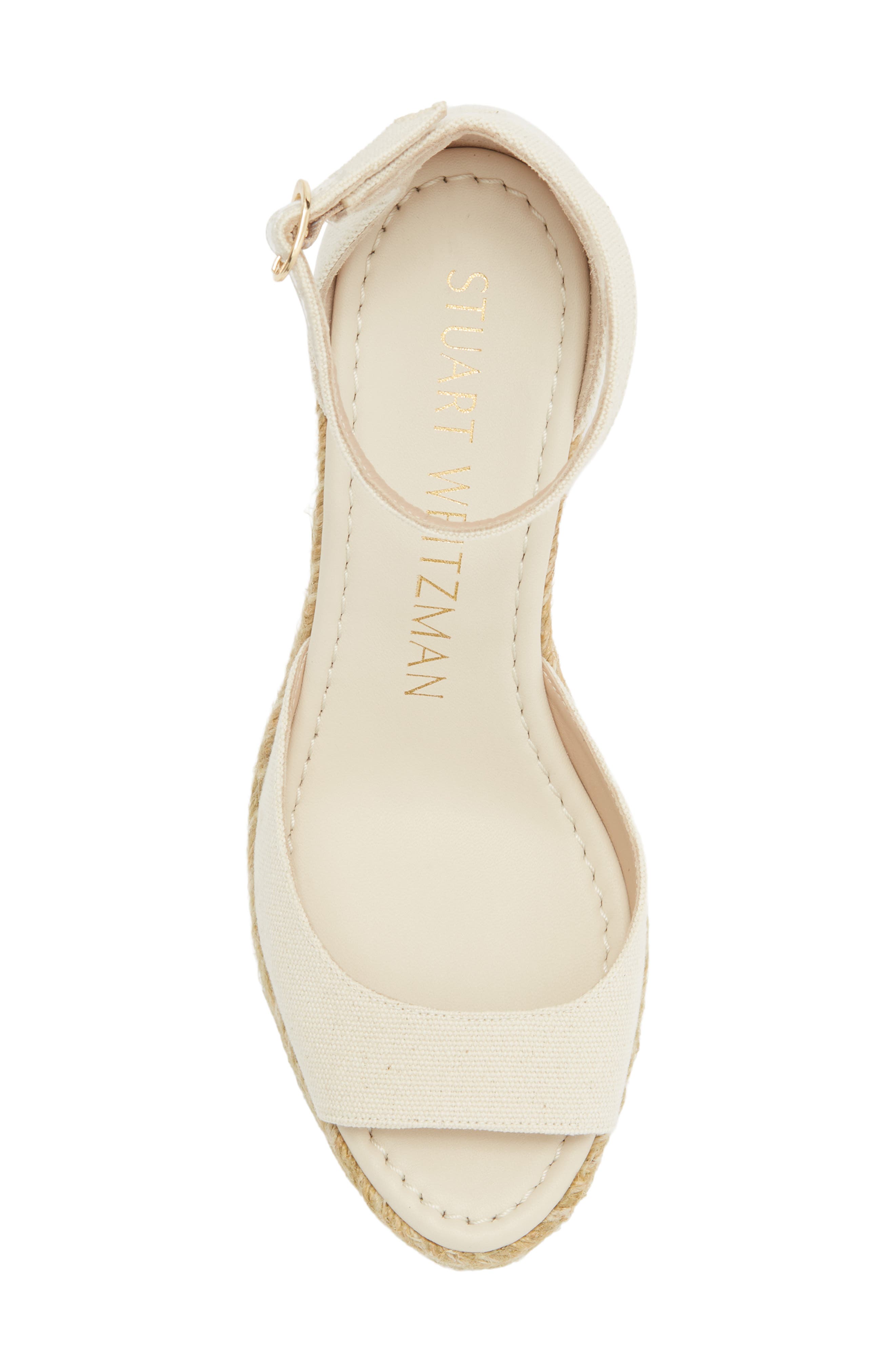Stuart Weitzman Distia Espadrille Wedge Sandal, Alternate, color, Natural