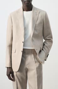 MANGO Amalfi Linen Slim Fit Blazer