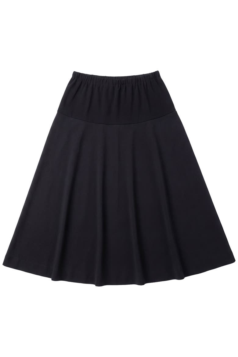 Touche Éclat Ladies Ponte Midi Skirt, Alternate, color, Black