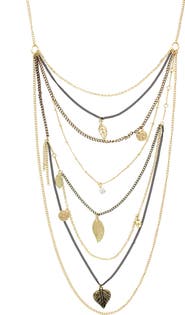 OLIVIA WELLES Laurissa Crystal Layered Necklace
