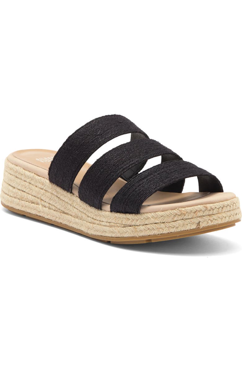 Eileen Fisher Mayla Espadrille Platform Wedge Slide Sandal, Main, color,