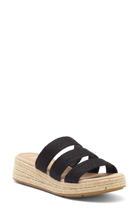 Mayla Espadrille Platform Wedge Slide Sandal