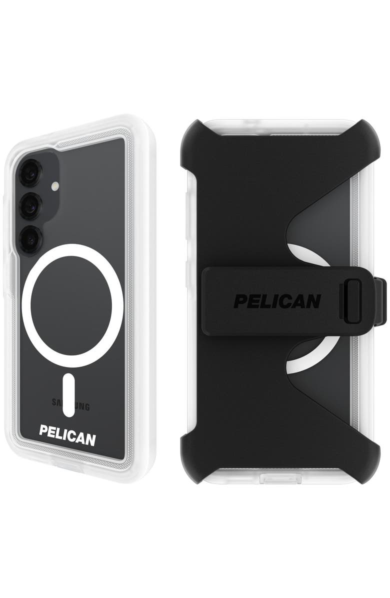 Pelican Voyager Case with Magnet and Holster for Samsung Galaxy S25, Alternate, color, Clear