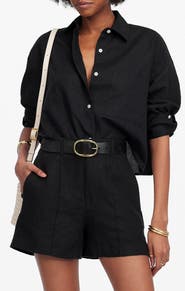 Madewell Linen Trouser Shorts