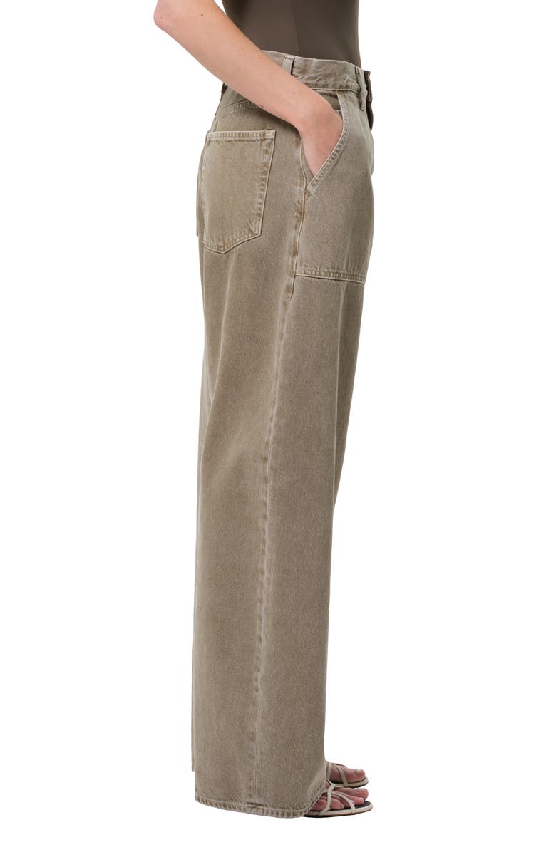 AGOLDE Sefton Pleated High Waist Barrel Jeans, Alternate, color, Cholla